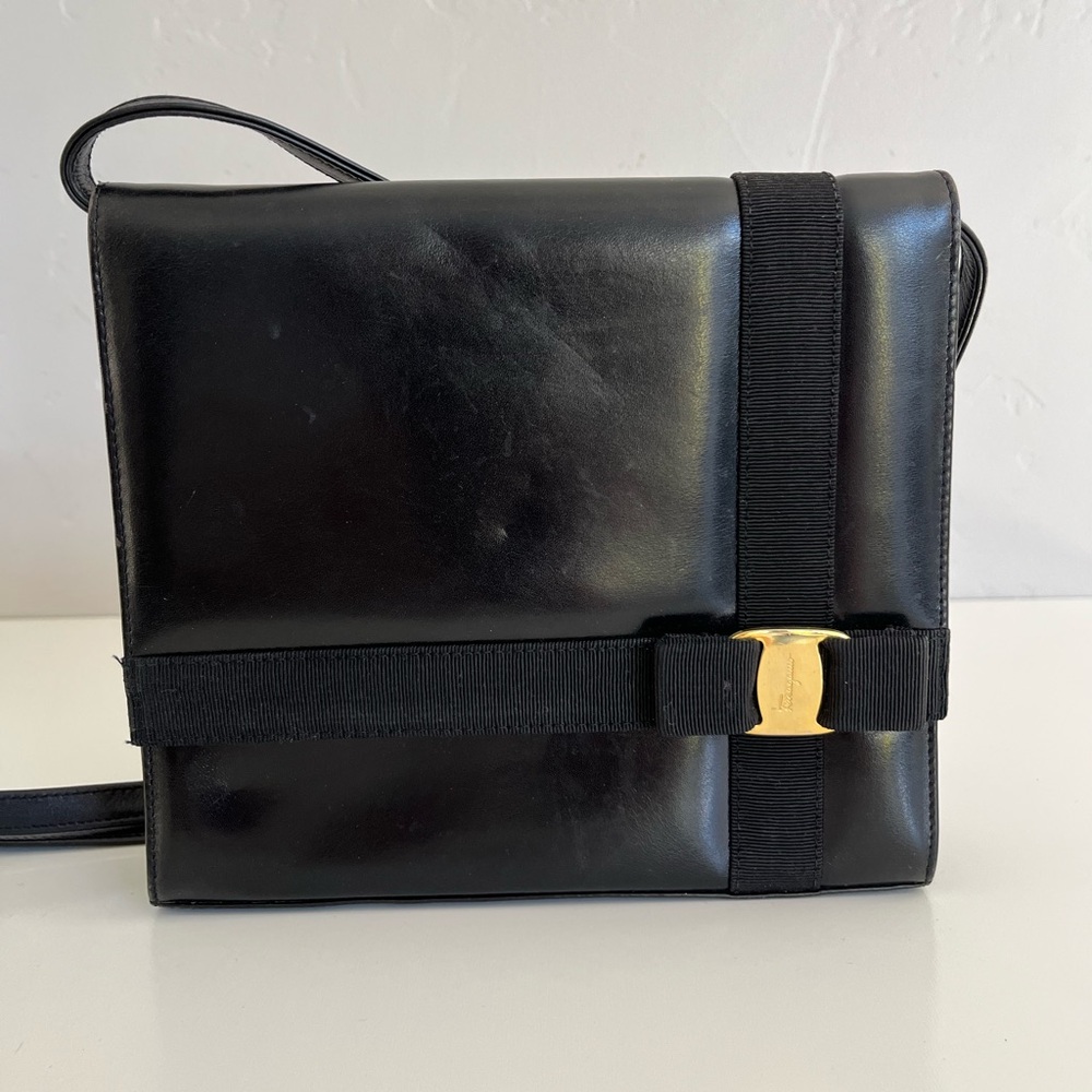 Auth VTG FERRAGAMO Leather Bag - Picture 1 of 10
